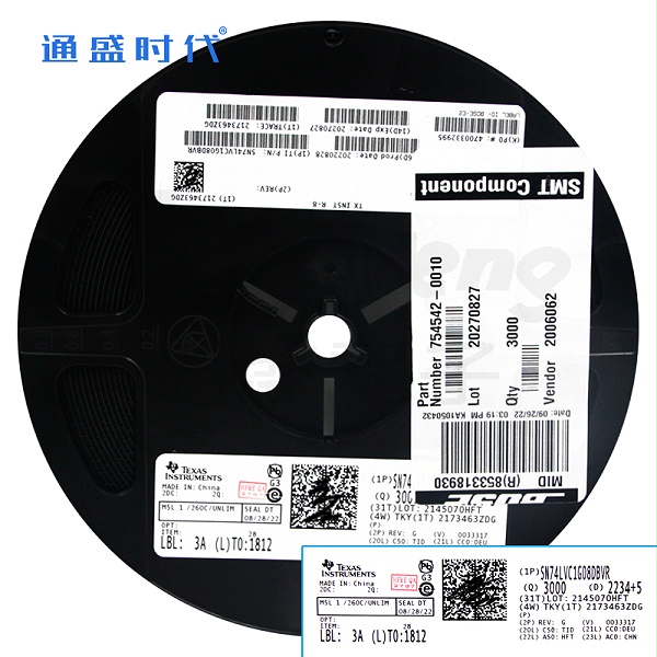 SN74LVC1G08DBVR封装SOT-23通用逻辑门芯片TI德州仪器