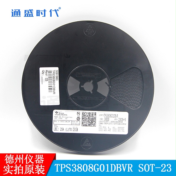 TPS3808G01DBVR SOT-23电源控制器监控芯片TI德州仪器